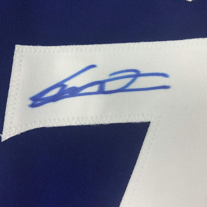Framed Autographed/Signed Vladimir Vlad Guerrero Jr. 33x42 Toronto Blue Baseball Jersey JSA COA
