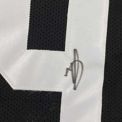 Framed Autographed/Signed Minkah Fitzpatrick 33x42 Pittsburgh Black Football Jersey JSA COA