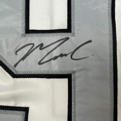 Framed Autographed/Signed Maxx Crosby 33x42 Las Vegas Oakland Color Rush Football Jersey JSA COA