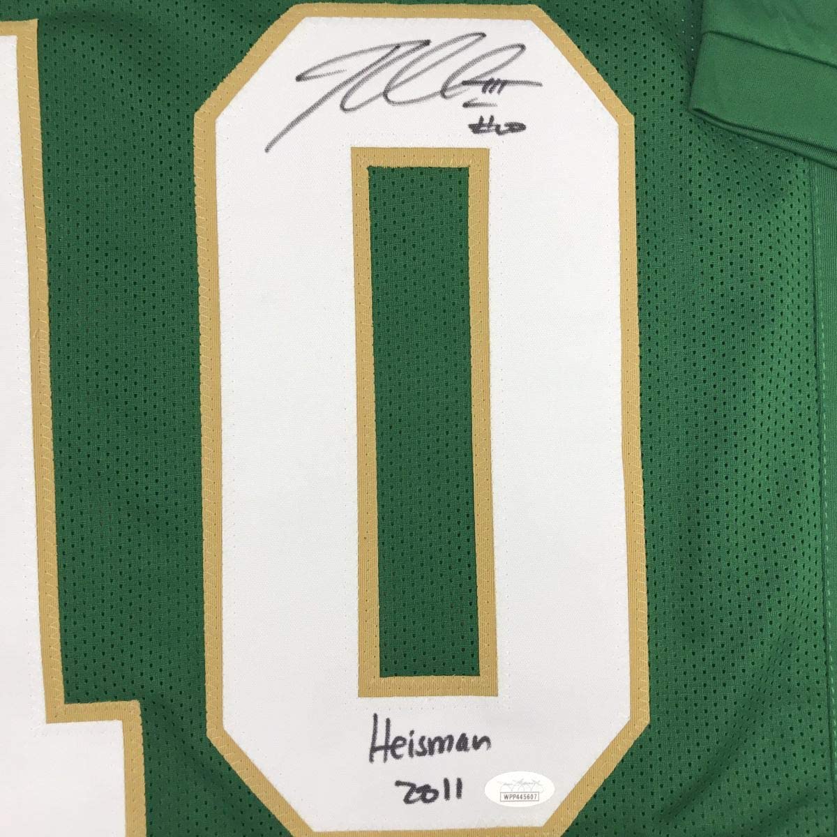Autographed/Signed Robert Griffin III Baylor Green College Football Jersey JSA COA