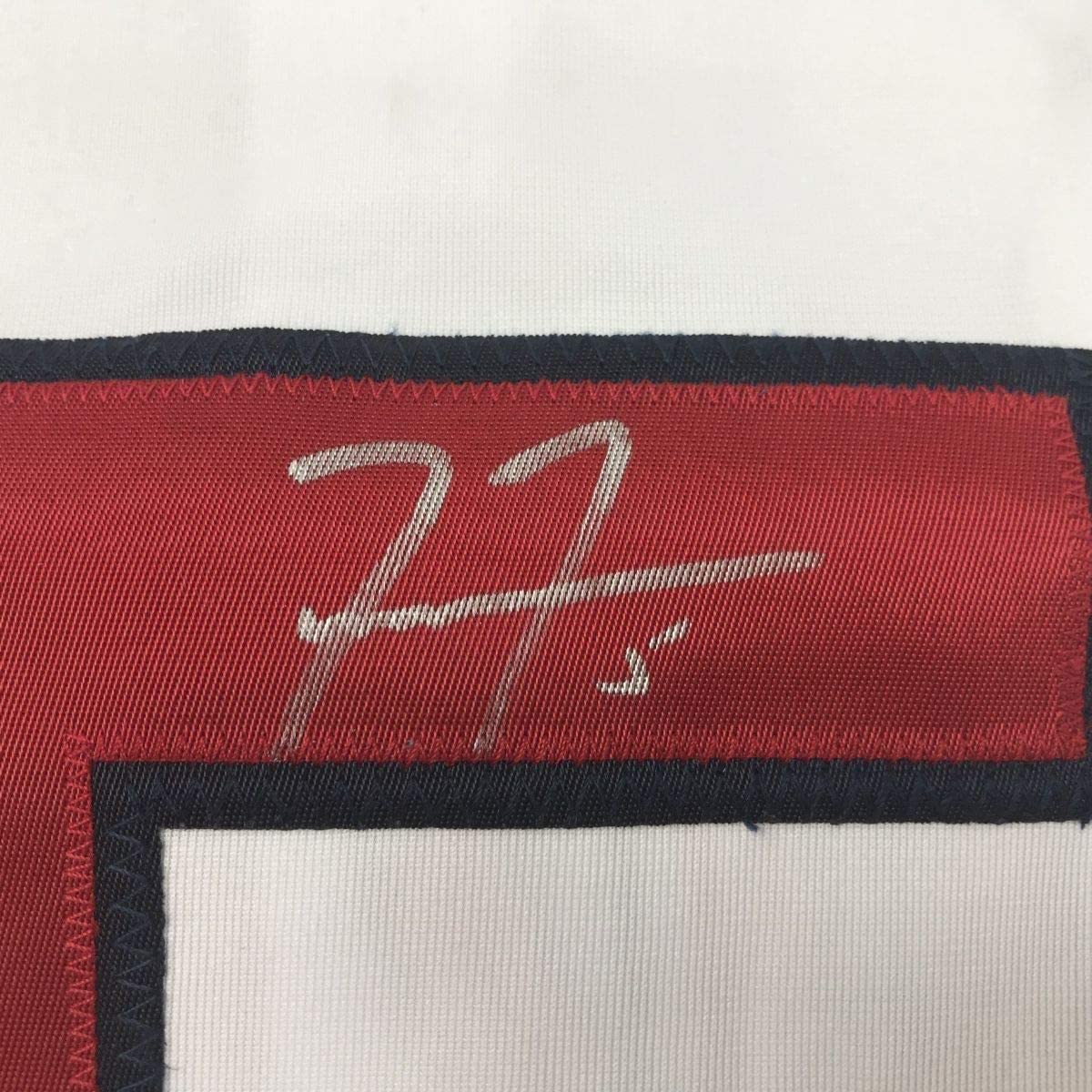 Framed Autographed/Signed Freddie Freeman 33x42 Atlanta White Baseball Jersey JSA COA
