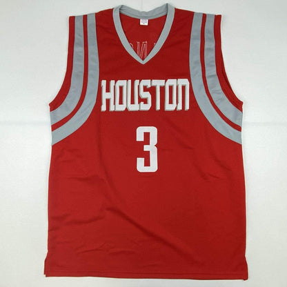 Autographed/Signed Steve Francis Houston Red Basketball Jersey JSA COA