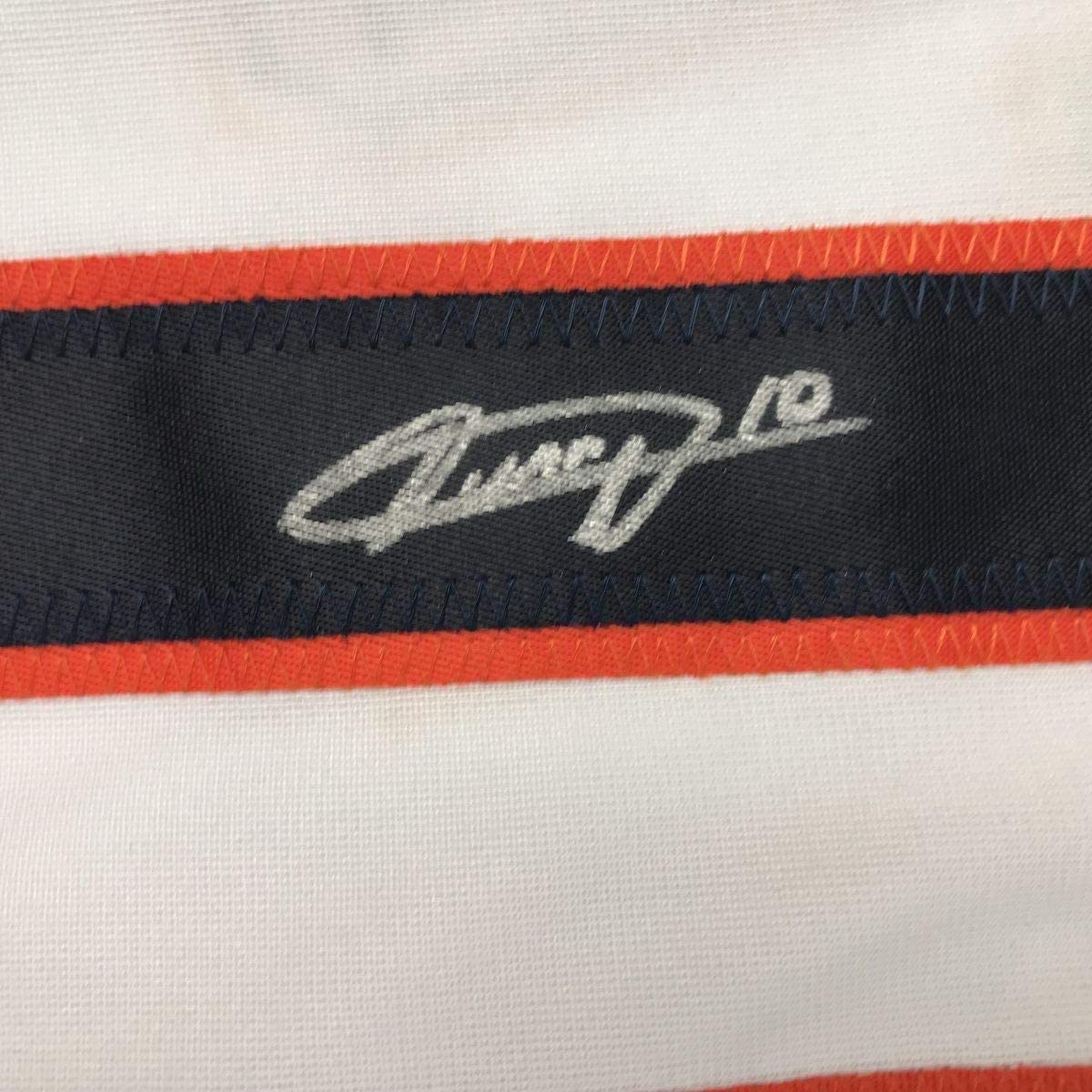 Framed Autographed/Signed Yulieski Yuli Gurriel 33x42 Houston White Baseball Jersey JSA COA