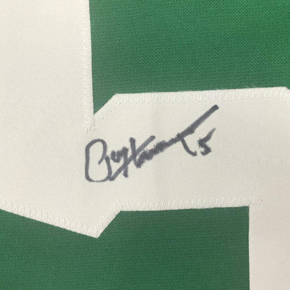 Framed Autographed/Signed Paul Hornung 33x42 Notre Dame Green College Football Jersey JSA COA