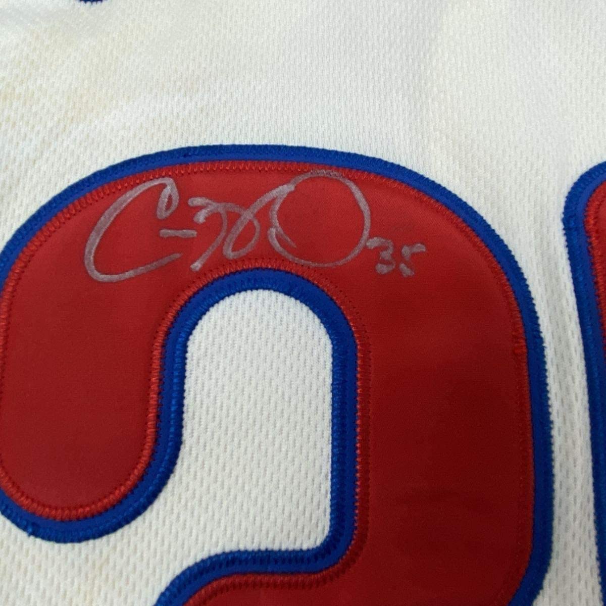 Framed Autographed/Signed Cole Hamels 33x42 Philadelphia Cream Baseball Jersey JSA COA