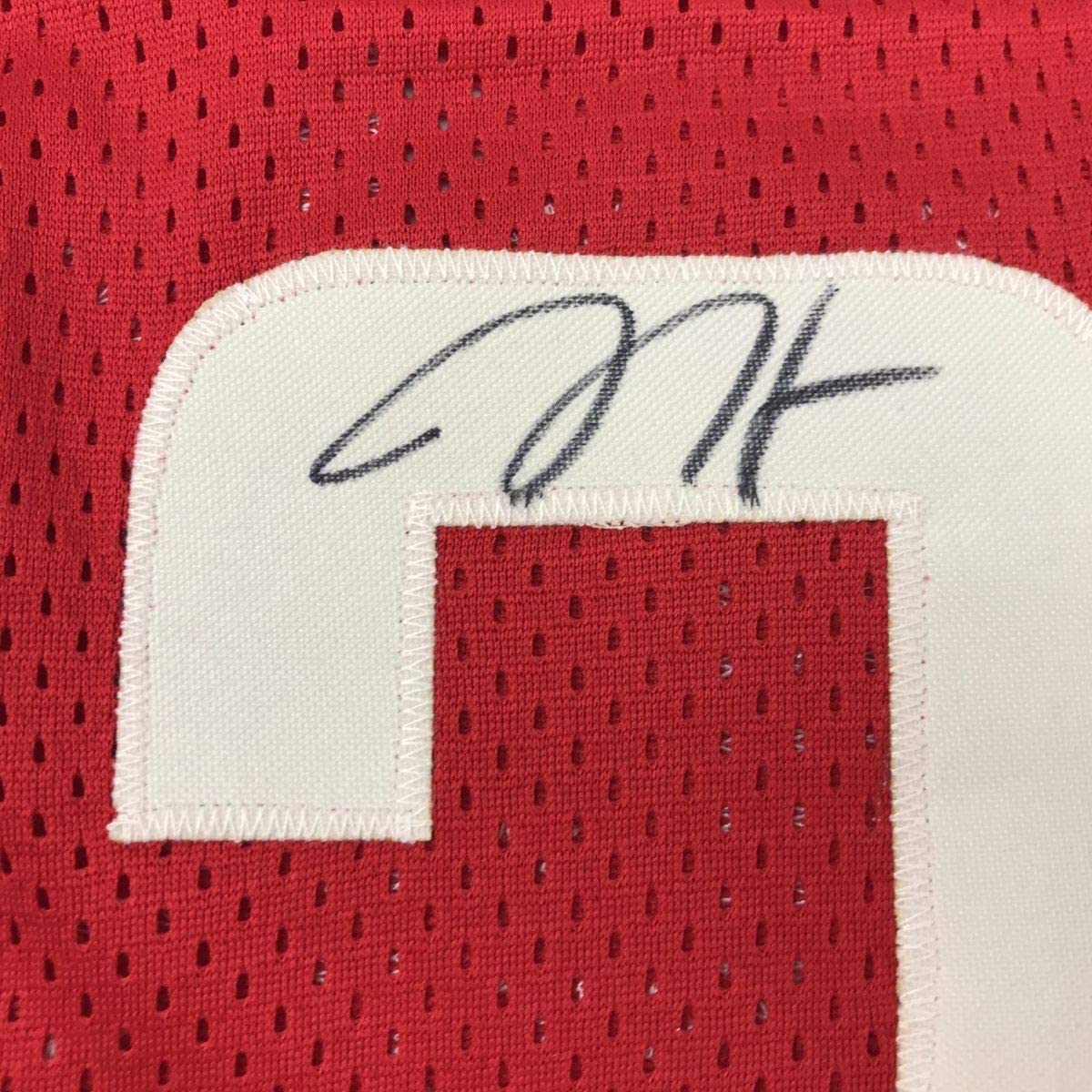 Framed Autographed/Signed James Harden 33x42 Houston Red Basketball Jersey Beckett BAS COA