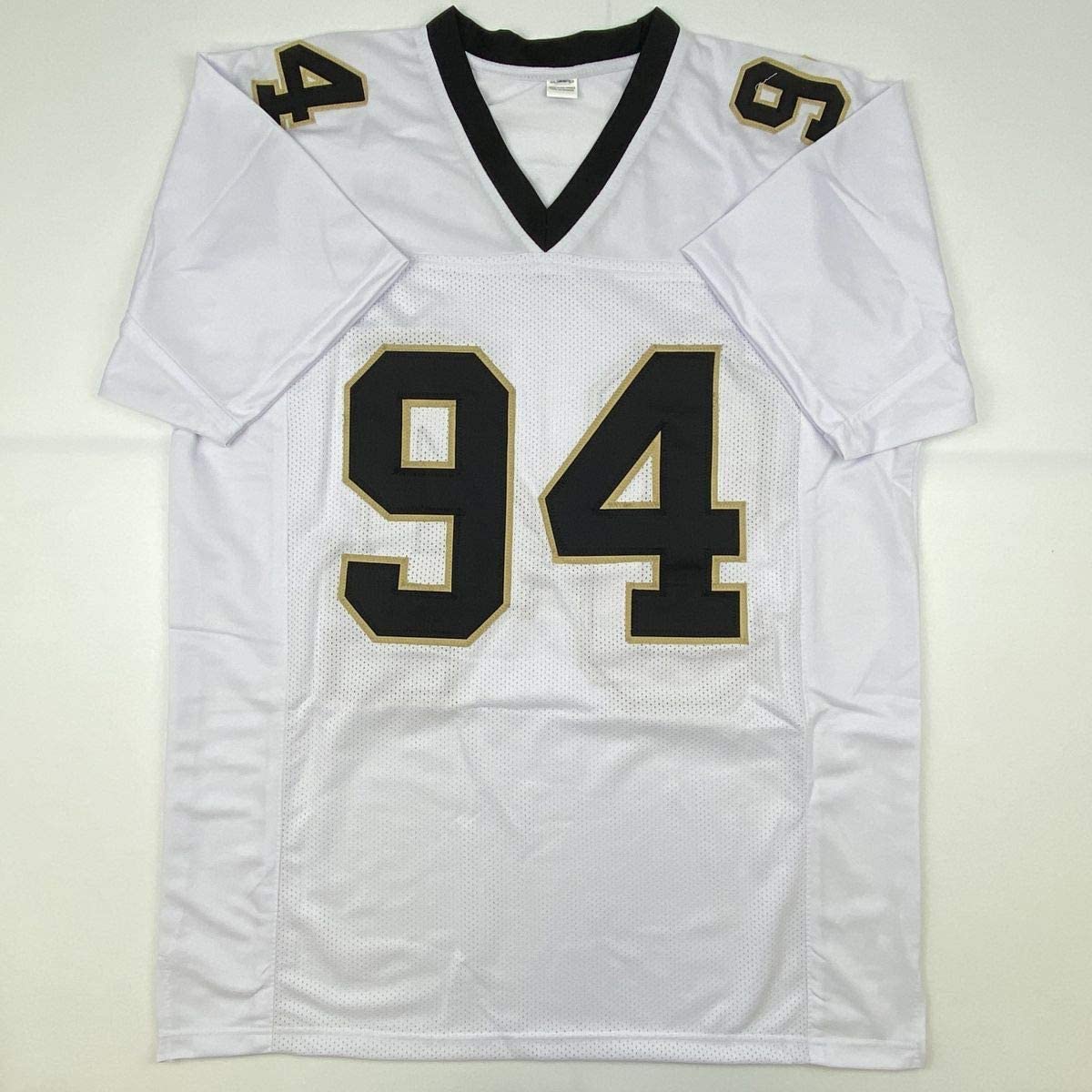 Autographed/Signed Cameron Cam Jordan New Orleans Saints White Football Jersey JSA COA