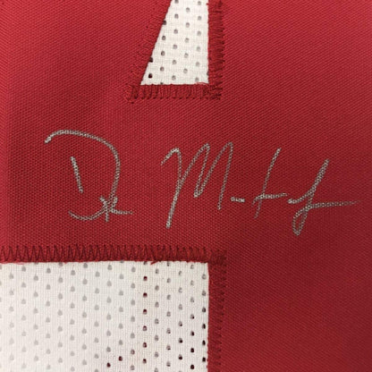 Framed Autographed/Signed DK D.K. Metcalf 33x42 Ole Miss White College Football Jersey JSA COA