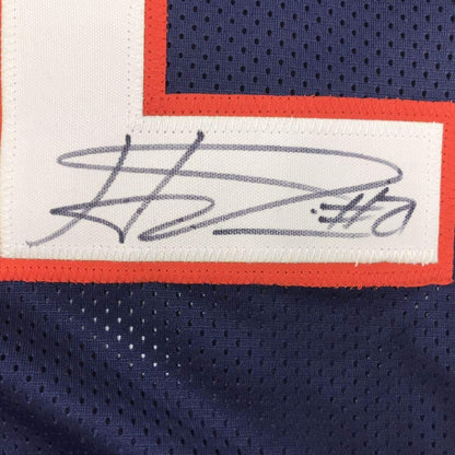 Framed Autographed/Signed Haha Ha Ha Clinton-Dix 33x42 Chicago Blue Football Jersey JSA COA