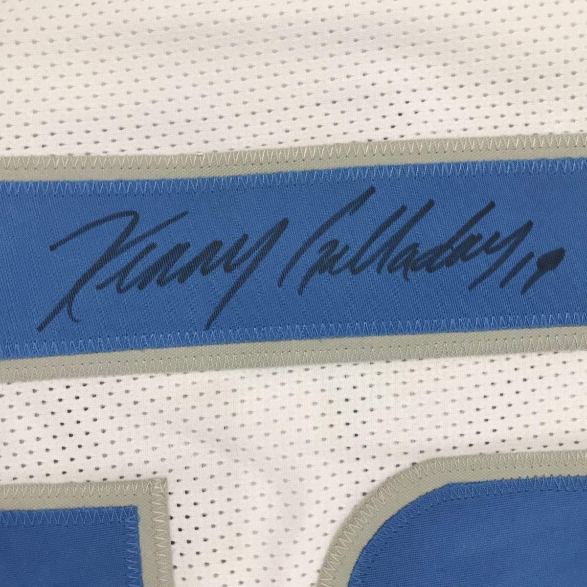 Framed Autographed/Signed Kenny Golladay 33x42 Detroit White Football Jersey JSA COA