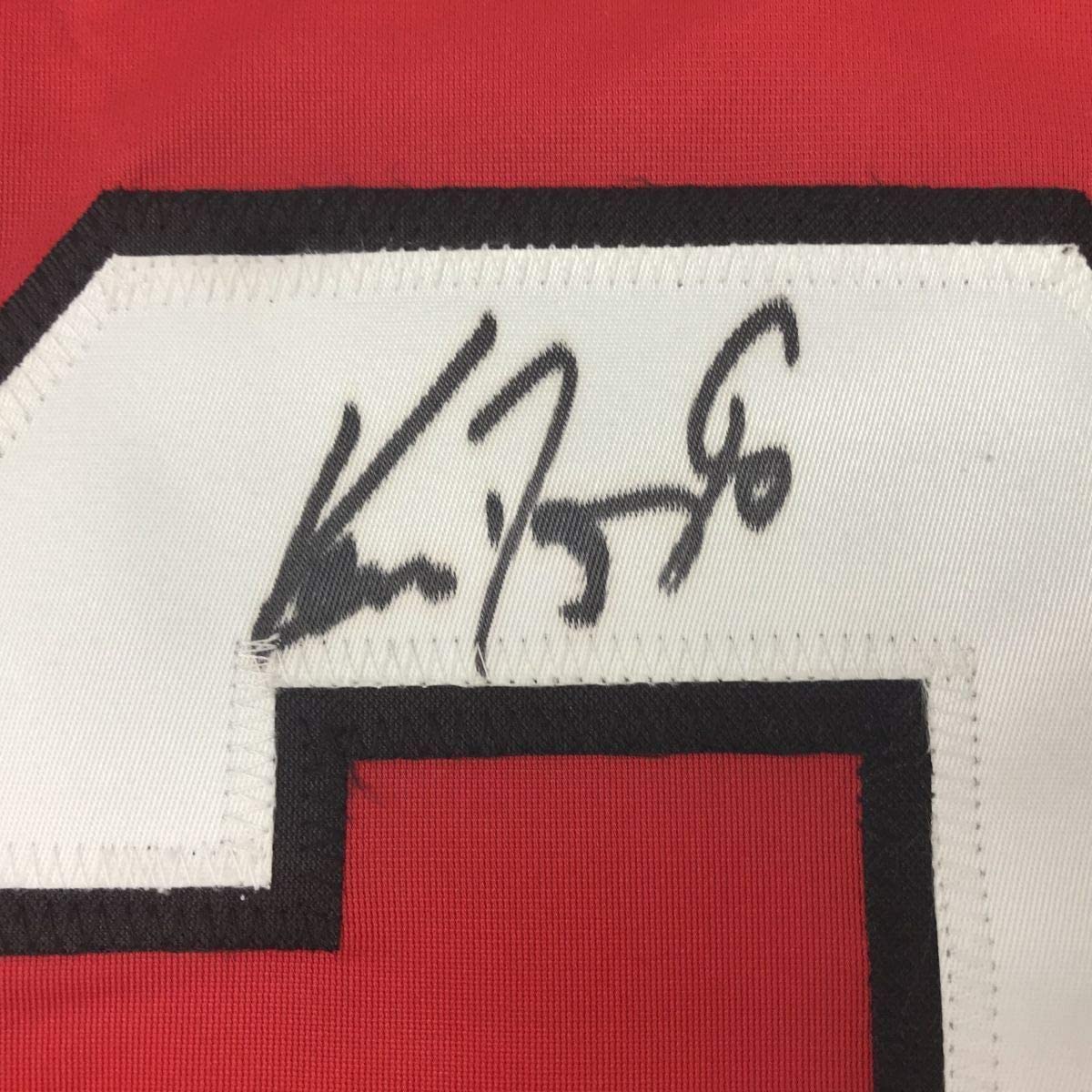 Framed Autographed/Signed Ken Daneyko 33x42 New Jersey Red Hockey Jersey JSA COA