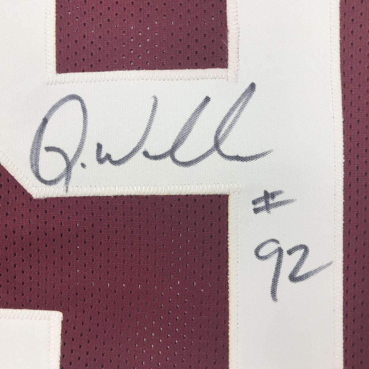 Framed Autographed/Signed Quinnen Williams 33x42 Alabama Red College Football Jersey JSA COA