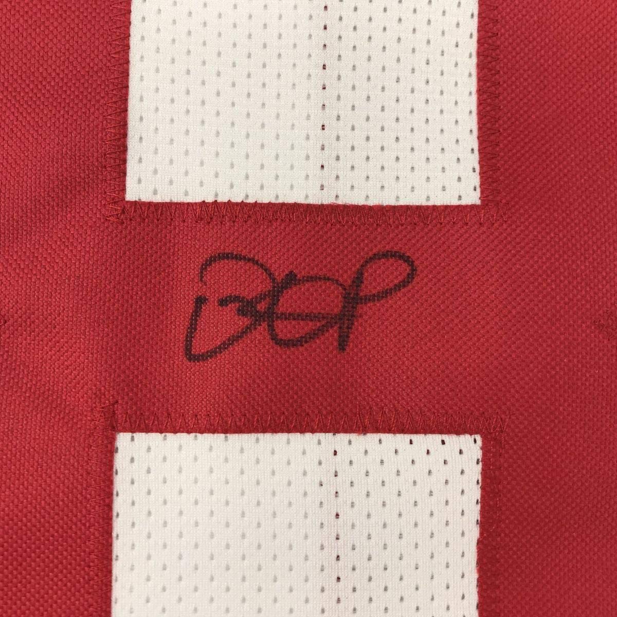 Framed Autographed/Signed Dante Pettis 33x42 San Francisco White Football Jersey JSA COA