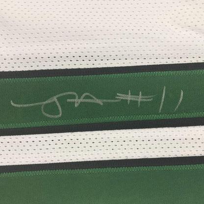 Framed Autographed/Signed Robby Anderson 33x42 New York 2019 White Football Jersey JSA COA