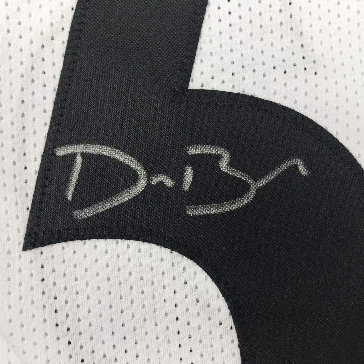 Framed Autographed/Signed Devin Bush 33x42 Pittsburgh White Football Jersey JSA COA