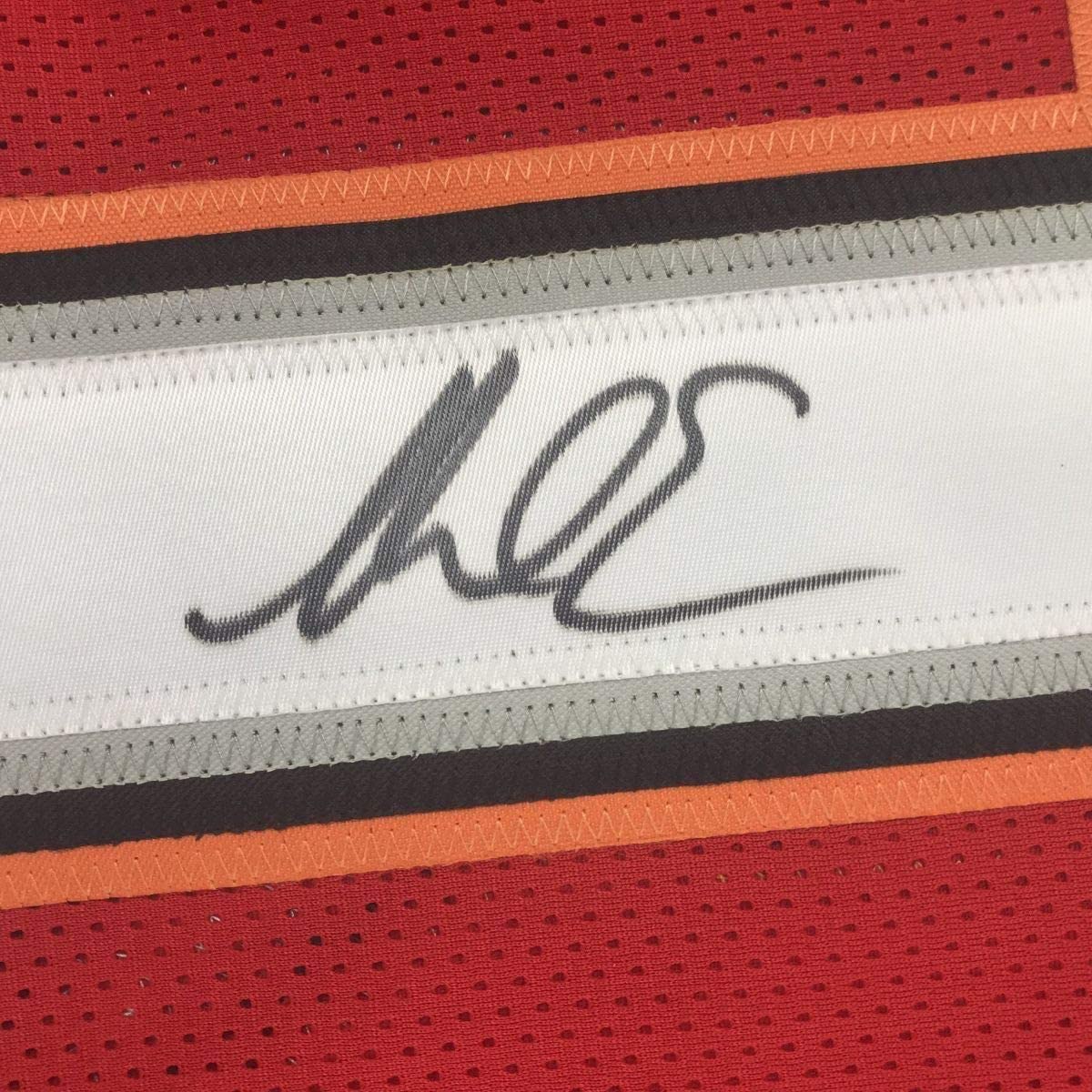 Framed Autographed/Signed Mike Evans 33x42 Tampa Bay Red Football Jersey PSA/DNA COA