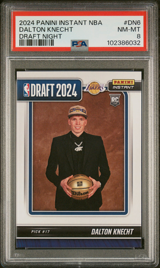 Graded 2024 Panini Instant NBA Dalton Knecht #DN6 Draft Night Rookie RC Basketball Card PSA 8 Near Mint