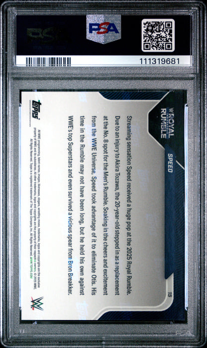 Graded 2025 Topps Now WWE Speed #15 Wrestling Card PSA 10 Gem Mint