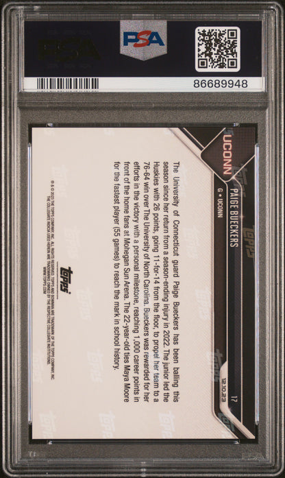 Graded 2023 Topps Bowman U Now Paige Bueckers #17 Rookie RC Basketball Card PSA 10 Gem Mint