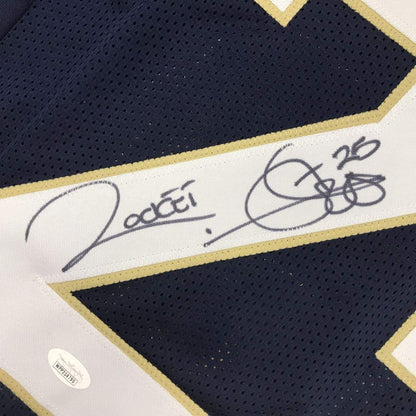 Framed Autographed/Signed Raghib Ismail Rocket 33x42 Notre Dame Blue College Football Jersey JSA COA