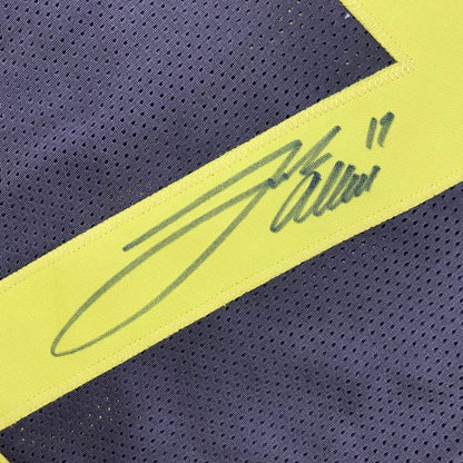 Framed Autographed/Signed Josh Allen 33x42 Wyoming Brown College Football Jersey JSA COA