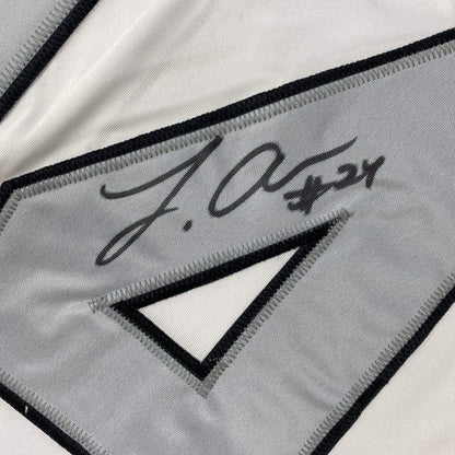 Framed Autographed/Signed Johnathan Abram 33x42 Las Vegas Oakland Color Rush Football Jersey JSA COA