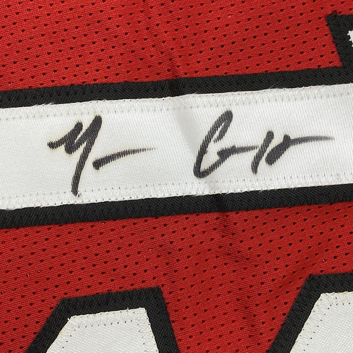 Framed Autographed/Signed Mario Chalmers 33x42 Miami Red Basketball Jersey JSA COA