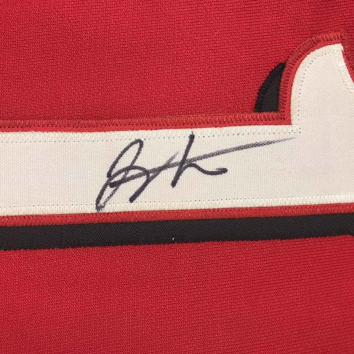 Framed Autographed/Signed Joey Votto 33x42 Cincinnati Red Baseball Jersey JSA COA