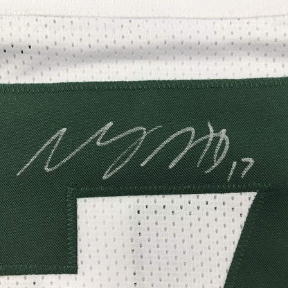 Framed Autographed/Signed Davante Adams 33x42 Green Bay Packers White Football Jersey JSA COA