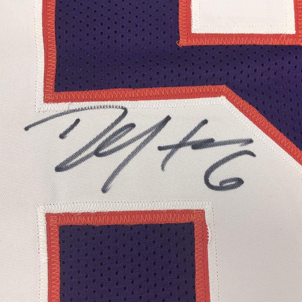 Framed Autographed/Signed DeAndre Hopkins 33x42 Clemson Purple College Football Jersey JSA COA