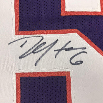 Framed Autographed/Signed DeAndre Hopkins 33x42 Clemson Purple College Football Jersey JSA COA