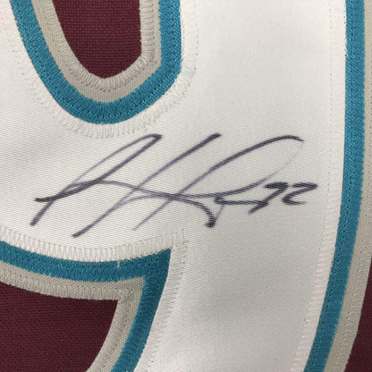 Autographed/Signed Gabriel Landeskog Colorado Maroon Hockey Jersey Beckett BAS COA