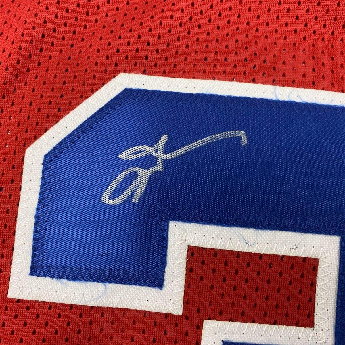 Framed Autographed/Signed Allen Iverson 33x42 Syracuse Nationals Nats Red Basketball Jersey PSA/DNA COA