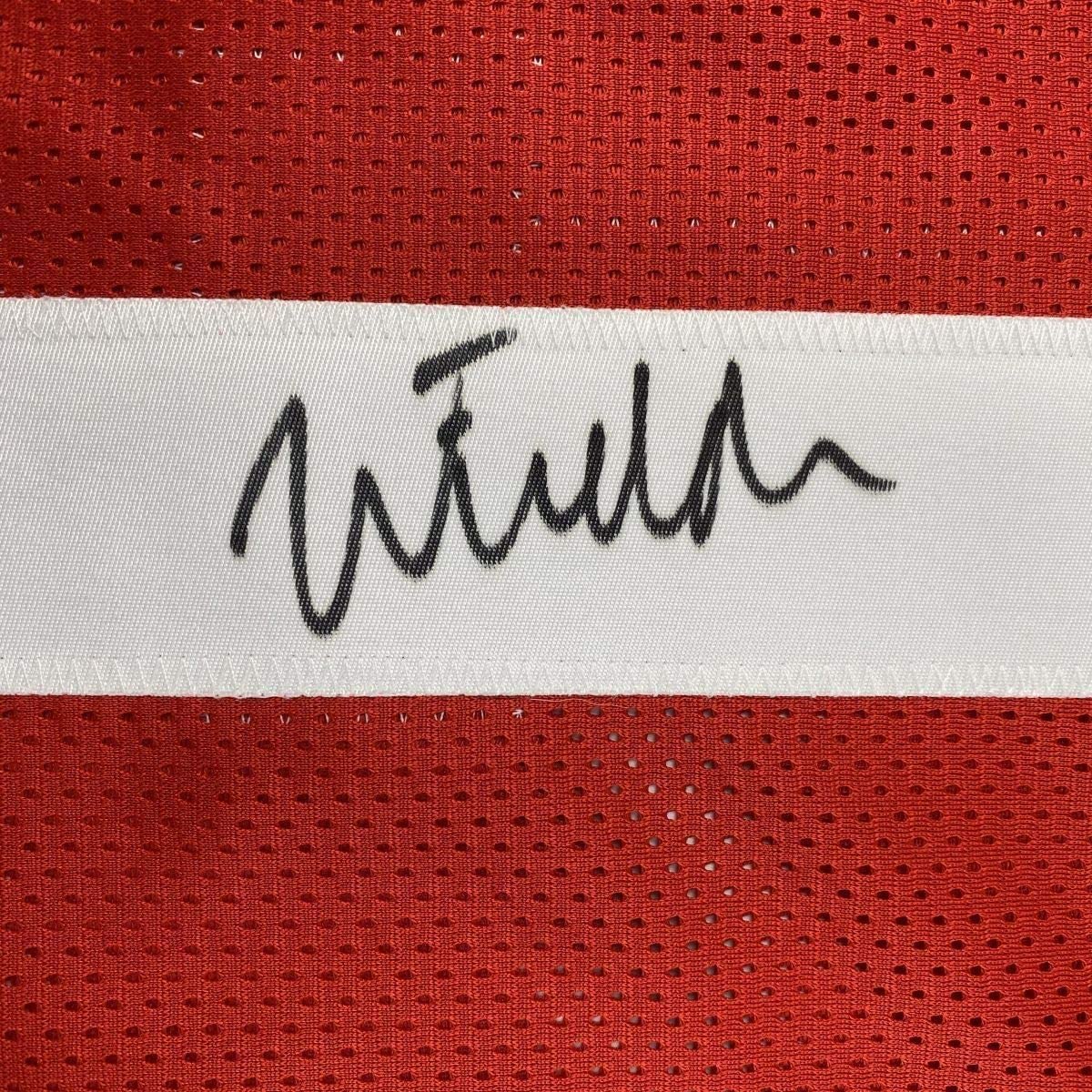 Framed Autographed/Signed Justin Fields 33x42 Ohio State Red College Football Jersey JSA COA