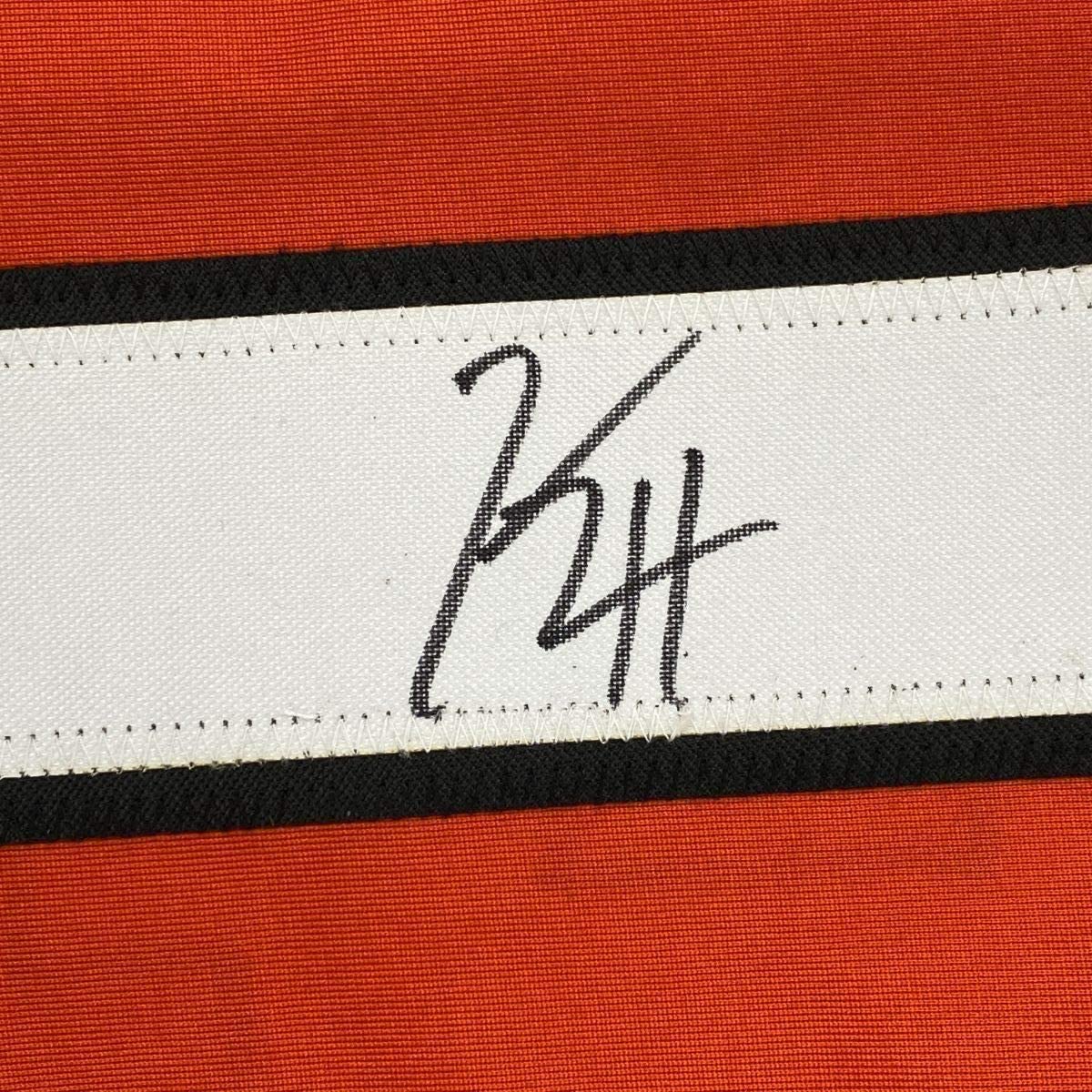 Framed Autographed/Signed Kevin Hayes 33x42 Philadelphia Orange Hockey Jersey JSA COA