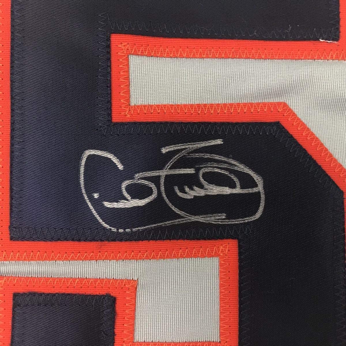 Framed Autographed/Signed Cecil Fielder 33x42 Detroit Grey Baseball Jersey JSA COA