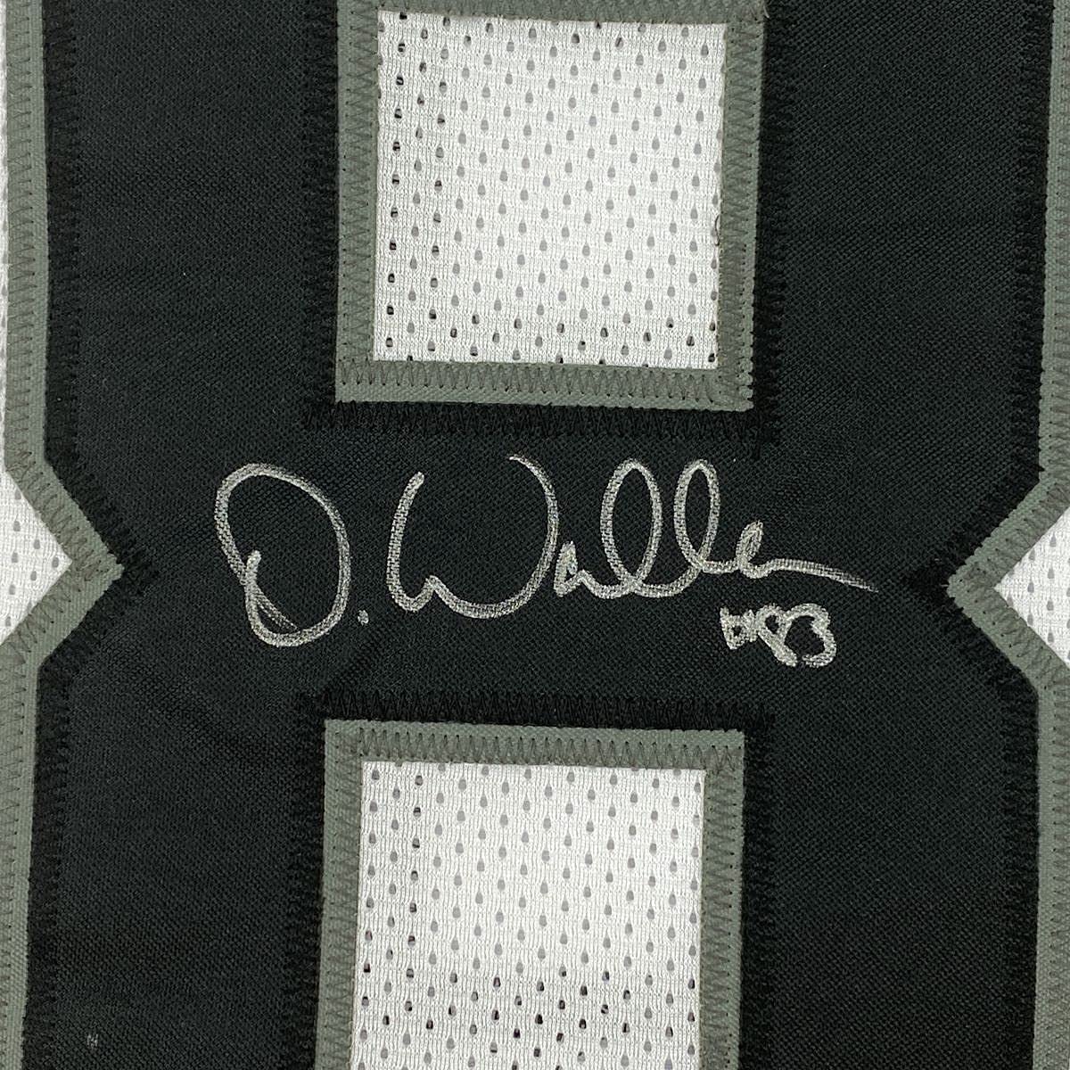 Framed Autographed/Signed Darren Waller 33x42 Las Vegas Oakland White Football Jersey Beckett BAS COA