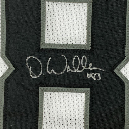 Framed Autographed/Signed Darren Waller 33x42 Las Vegas Oakland White Football Jersey Beckett BAS COA