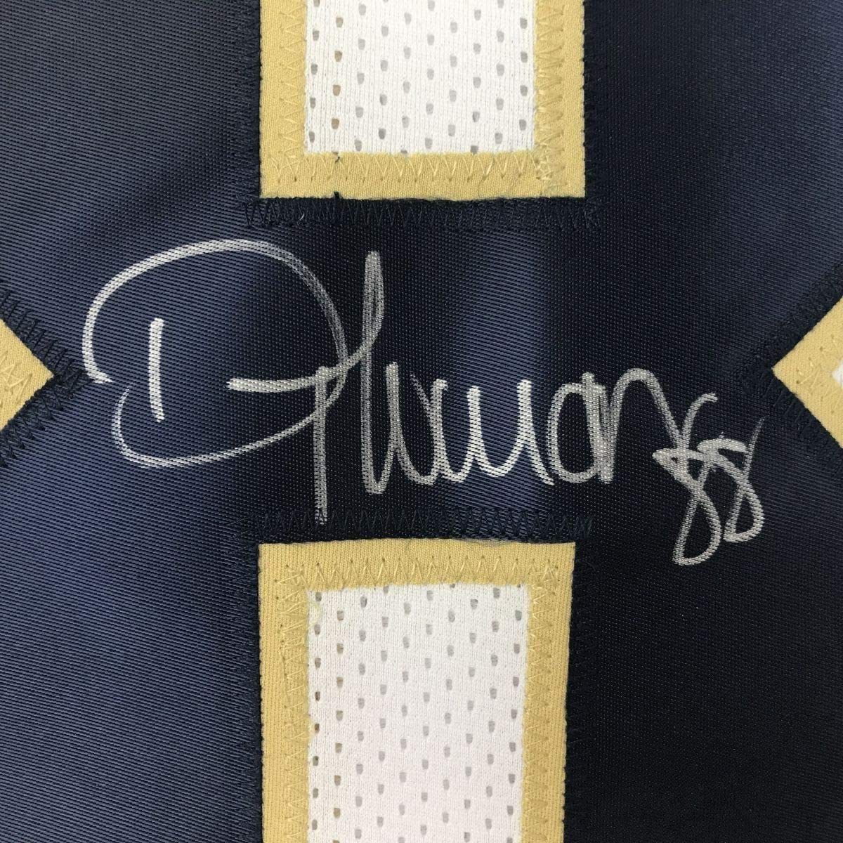 Framed Autographed/Signed Demaryius Thomas 33x42 Georgia Tech White College Football Jersey PSA/DNA COA