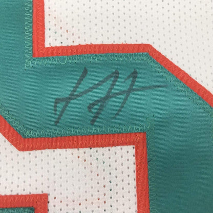 Framed Autographed/Signed Xavien Howard 33x42 Miami White Football Jersey PSA/DNA COA