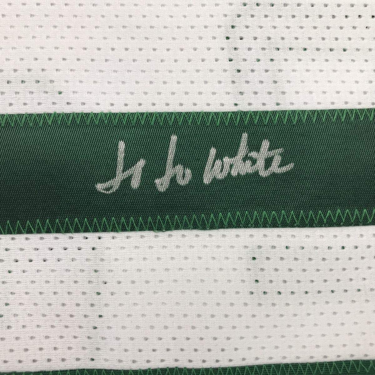 Framed Autographed/Signed Jo Jo JoJo White 33x42 Boston White Basketball Jersey JSA COA