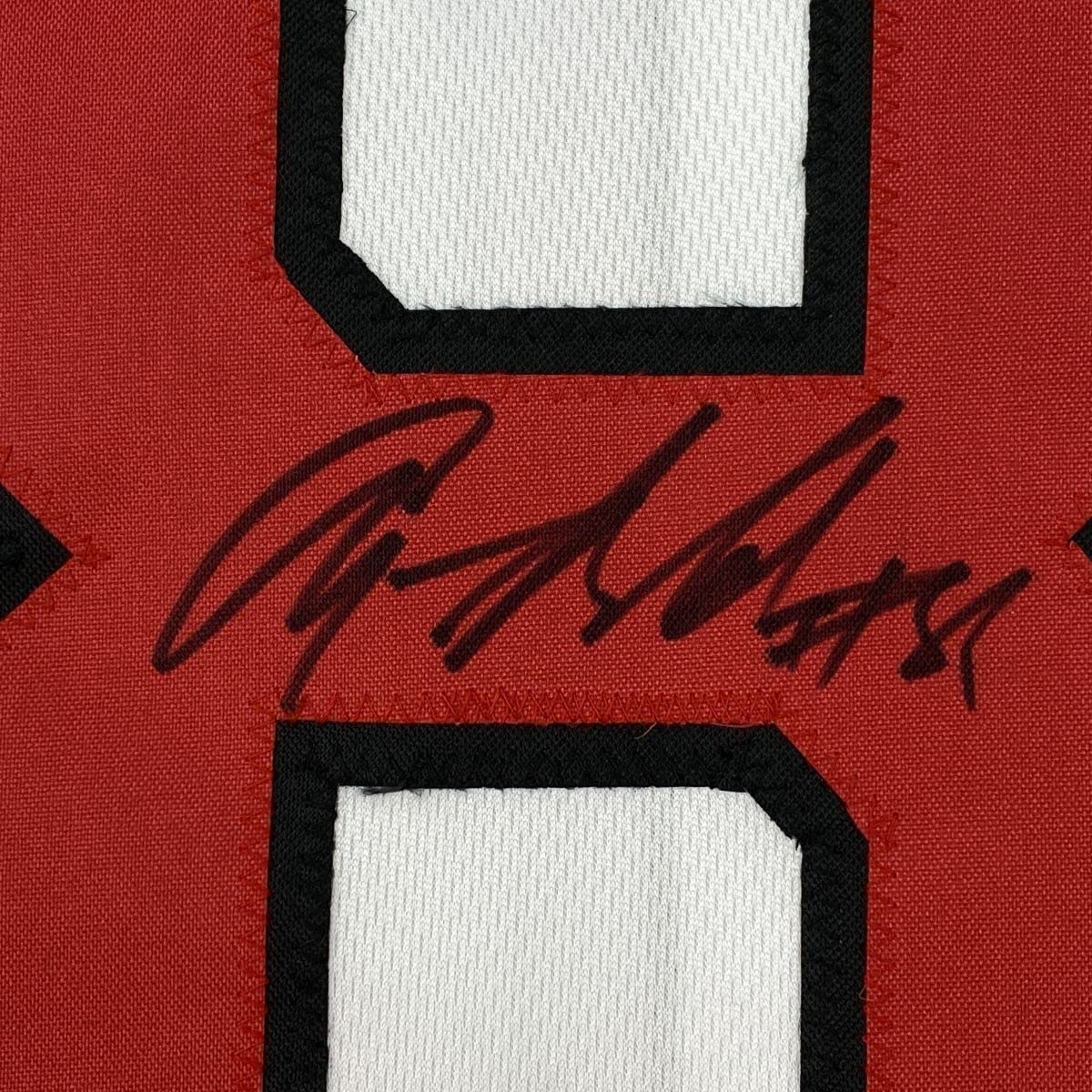 Framed Autographed/Signed Anquan Boldin 33x42 Arizona White Football Jersey JSA COA