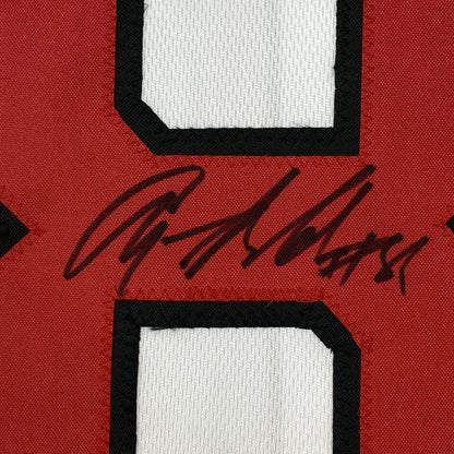 Framed Autographed/Signed Anquan Boldin 33x42 Arizona White Football Jersey JSA COA