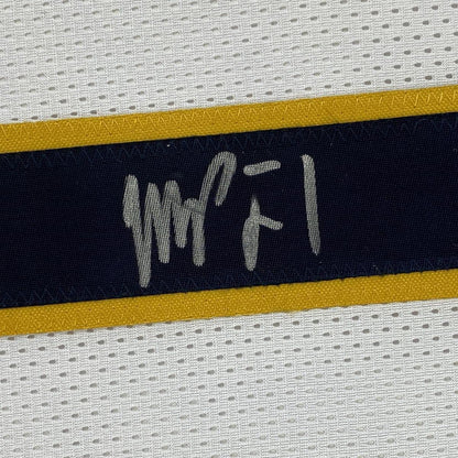 Framed Autographed/Signed Michael Porter Jr. 33x42 Denver White Basketball Jersey PSA/DNA COA