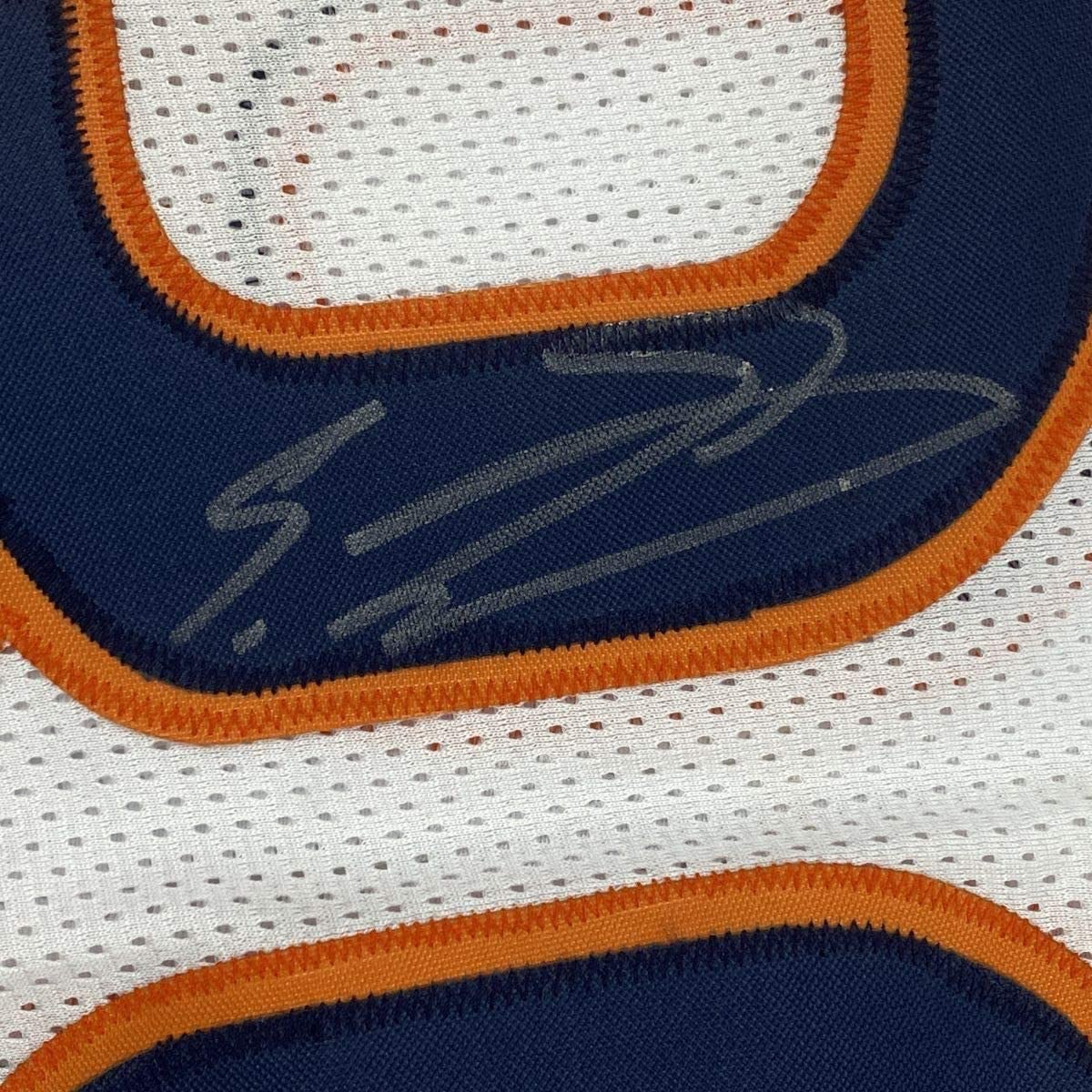 Framed Autographed/Signed Eddie Jackson 33x42 Chicago White Football Jersey Beckett BAS COA