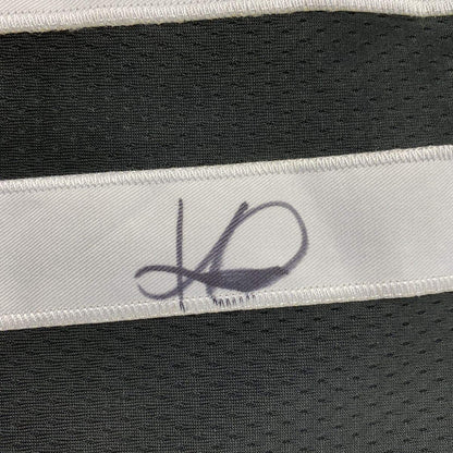 Framed Autographed/Signed Kyrie Irving 33x42 Brooklyn Black City Basketball Jersey JSA COA