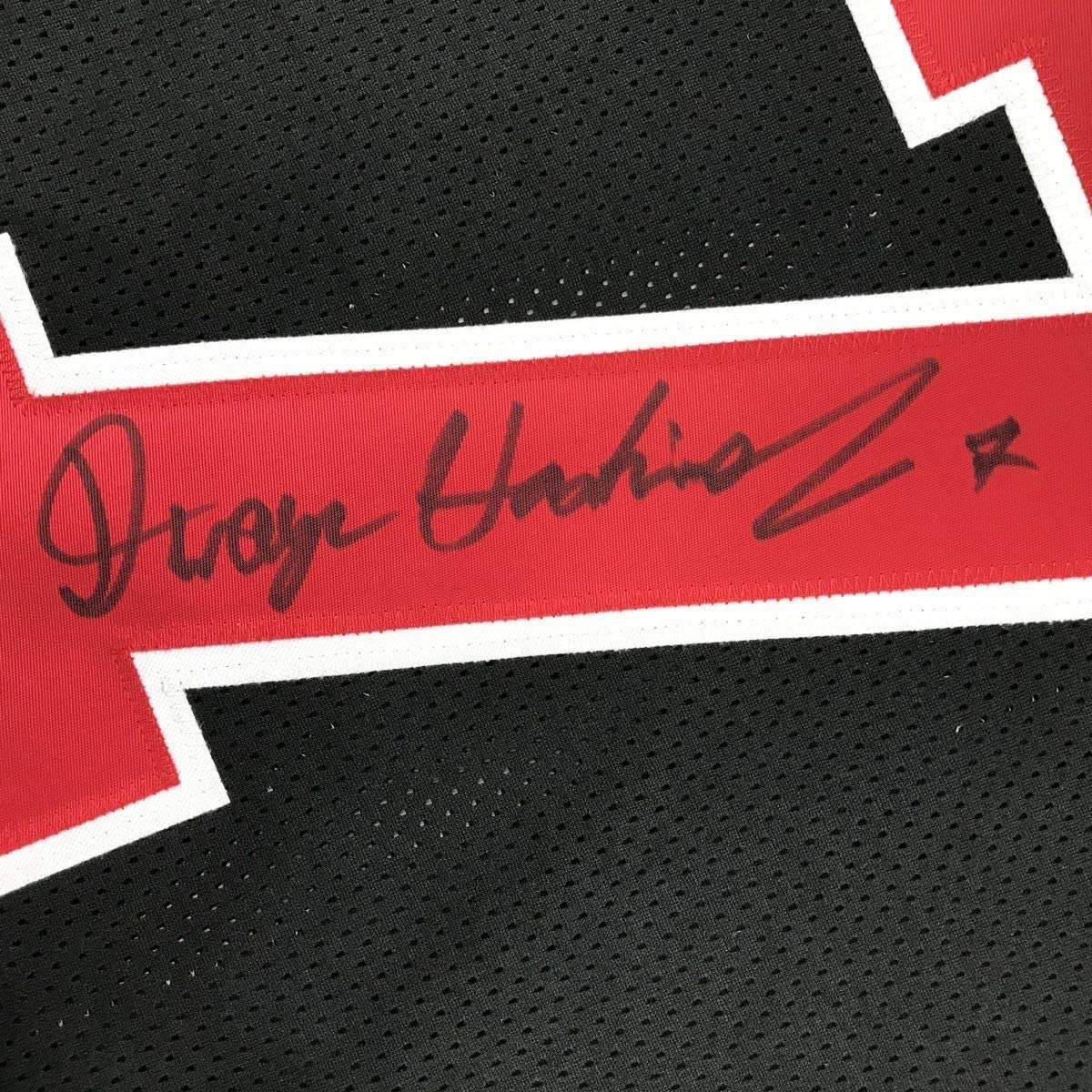 Framed Autographed/Signed Dwayne Haskins Jr. 33x42 Ohio State Black College Football Jersey JSA COA
