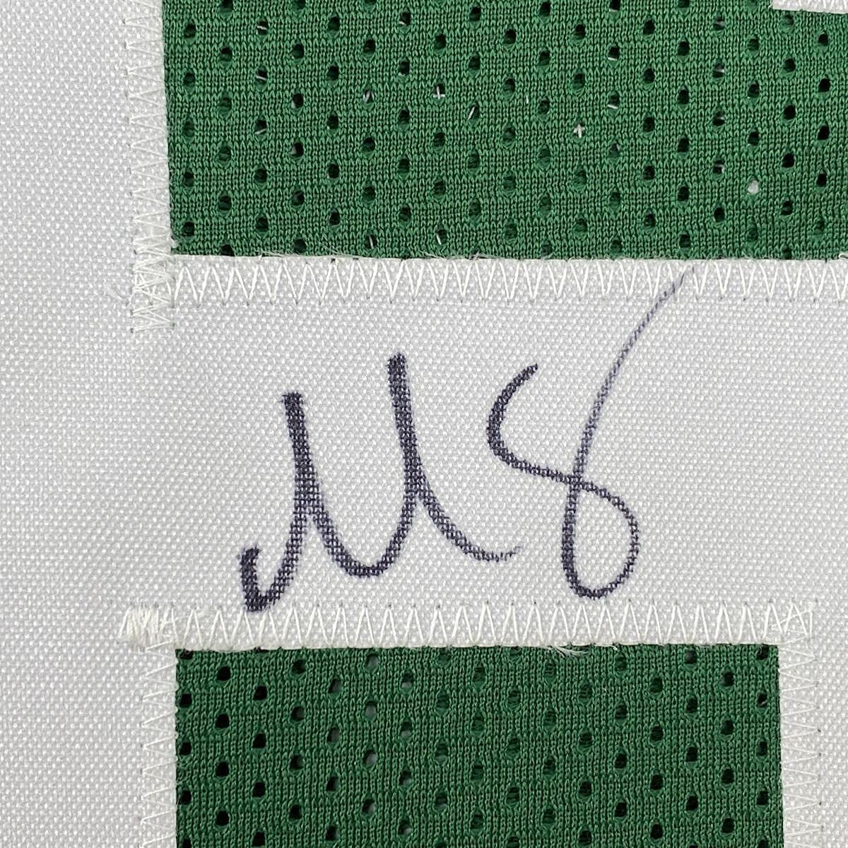 Framed Autographed/Signed Marcus Smart 33x42 Boston Green Basketball Jersey JSA COA