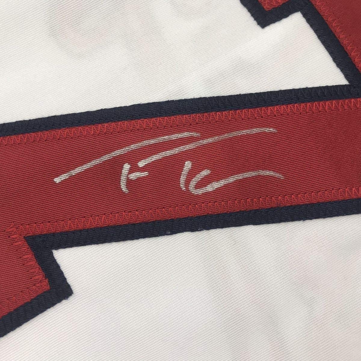 Framed Autographed/Signed Trea Turner 33x42 Washington White Baseball Jersey JSA COA