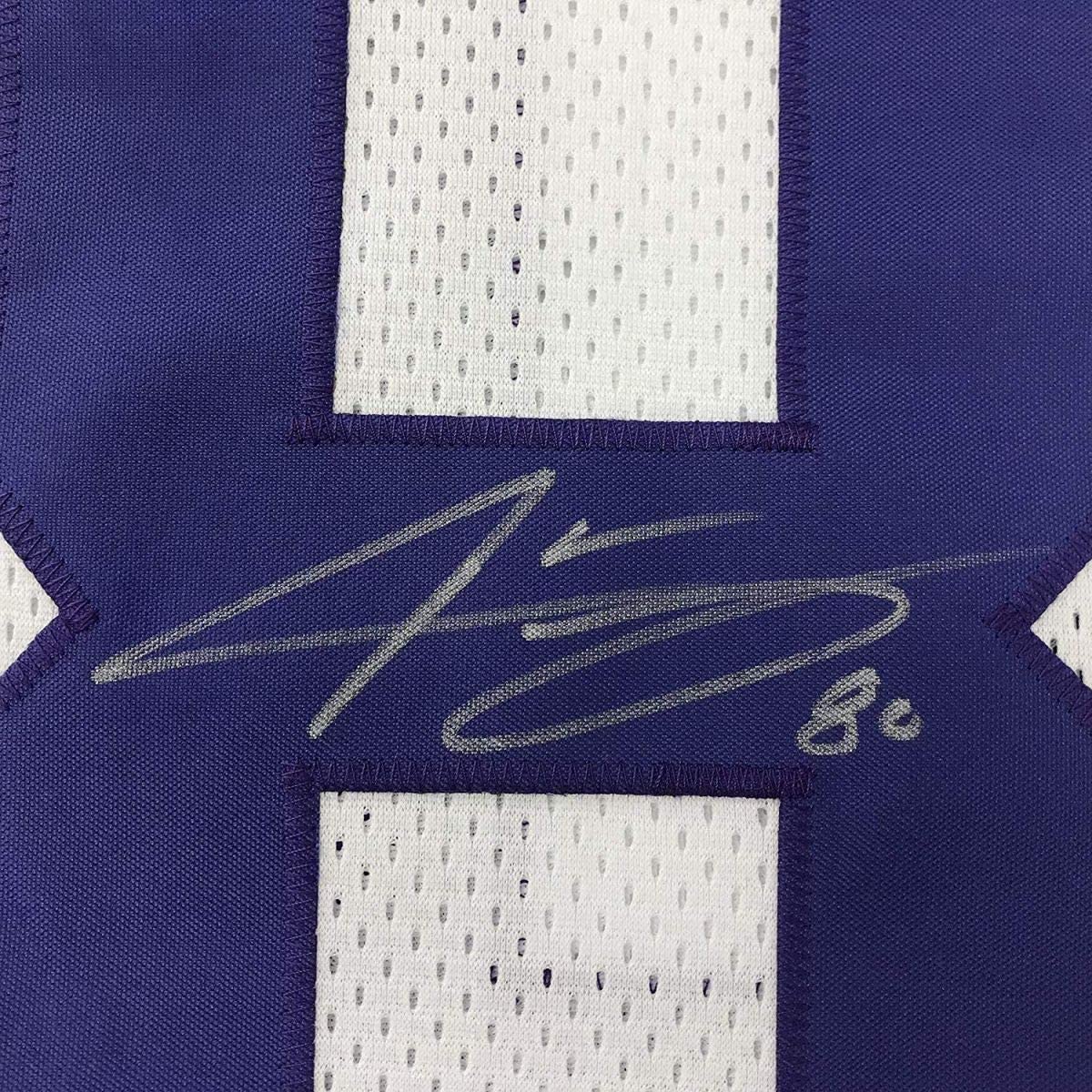 Framed Autographed/Signed Jarvis Landry 33x42 LSU Tigers White College Football Jersey JSA COA